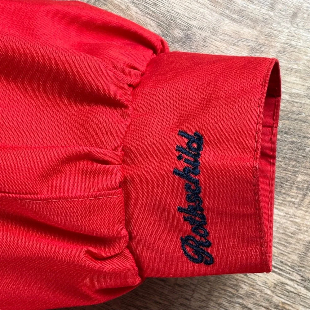 Rothschild Girls Red Hooded Dress Coat Plaid Trim Faux Fur Lined Size 12 Vintage